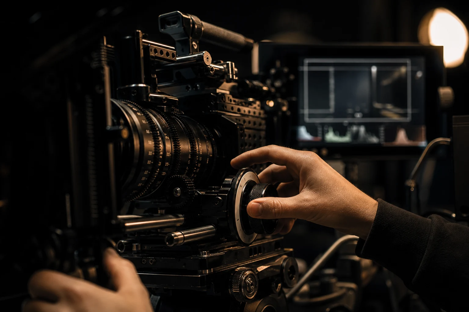 Cinema camera পরিচালনায় মানব operator